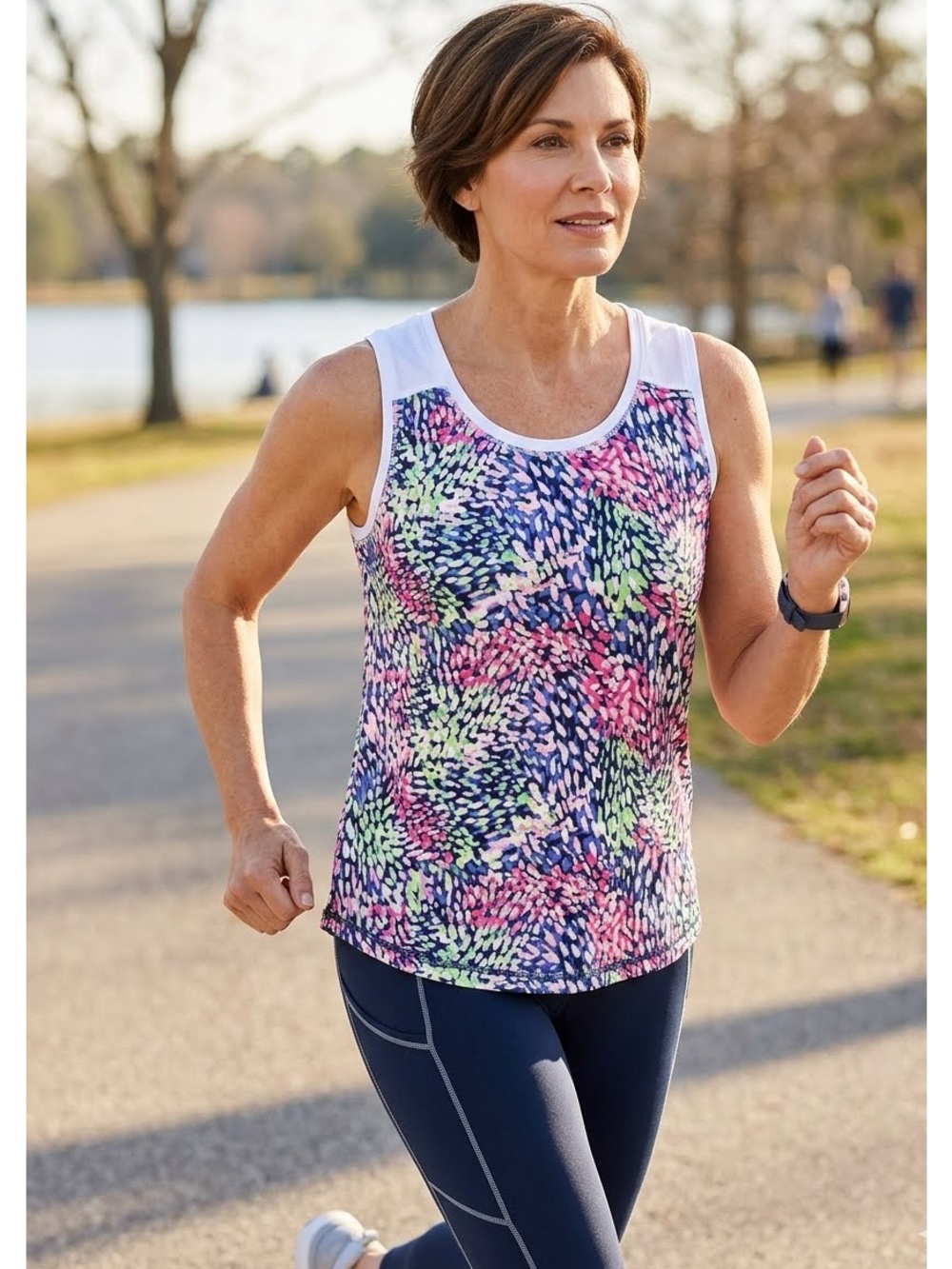 Talbots T by Talbots Activewear Lightweight Workout Tank Top XLP Sporty Chic